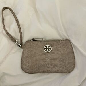 Tory Burch Snake Skin Wallet Natural